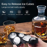 1 Pc 6-Grid Round Ice Cube Tray – Silicone Ice Mold for Party & Bar (Random Color)