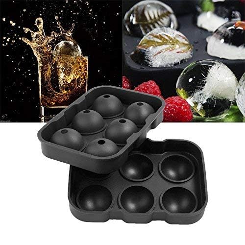 1 Pc 6-Grid Round Ice Cube Tray – Silicone Ice Mold for Party & Bar (Random Color)