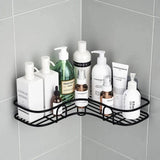 1 Pc Metal Corner Rack for Bathroom & Kitchen – Wall Mount Shelf Organizer with 2 Drill Screws