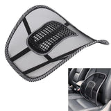 1-Piece Lumbar Back Support | Mesh Cushion Backrest with Massage Beads for Office, Home & Car Seat