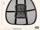 1-Piece Lumbar Back Support | Mesh Cushion Backrest with Massage Beads for Office, Home & Car Seat