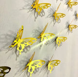 10 Pcs 3D Butterfly Mirror Acrylic Wall Art – DIY Laser Cut Home Decoration