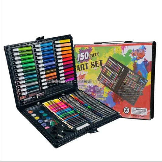 150-Piece Colorkit Art Set | Complete Art Gift Box with Crayons, Watercolor Pens & More