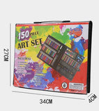 150-Piece Colorkit Art Set | Complete Art Gift Box with Crayons, Watercolor Pens & More