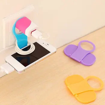 1PC Foldable Phone Holder – Wall-Mounted Charging Storage Organizer for Travel & Home