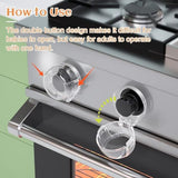 2 Pc Stove Knob Lock | Baby Safety Gas Knob Covers & Childproof Oven Lock | Kitchen Safety for Babies & Toddlers