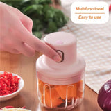 250ml USB Rechargeable Mini Grinder Food Chopper – Portable Single Bowl Food Processor