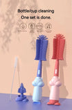 3-in-1 Silicone Baby Bottle Cleaning Brush Set | Pacifier, Straw & Bottle Scrubber