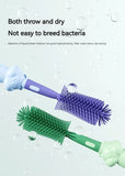 3-in-1 Silicone Baby Bottle Cleaning Brush Set | Pacifier, Straw & Bottle Scrubber