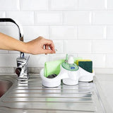 3-in-1 Soap Dispenser and Sponge Holder Liquid Dispenser for Kitchen and Washroom