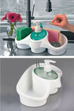 3-in-1 Soap Dispenser and Sponge Holder Liquid Dispenser for Kitchen and Washroom