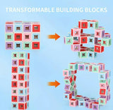 3D Puzzle Cube Building Blocks | 180-Piece Transformable Shape Blocks for Kids