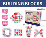 3D Puzzle Cube Building Blocks | 180-Piece Transformable Shape Blocks for Kids