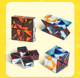 3d Geometric Cubic Toys Infinite Reversible Magic Cube Anti Stress Hand Flip Puzzle Game