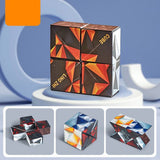 3d Geometric Cubic Toys Infinite Reversible Magic Cube Anti Stress Hand Flip Puzzle Game