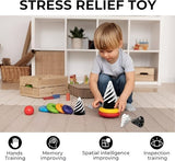 3D Rotating Spiral Cone Fingertip Fidget Toy | Stress & Anxiety Relief Spinner (Black & White)