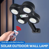 4-Head Wide Angle Outdoor Solar Street Light – Motion Sensor, IP65 Waterproof