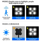 4-Head Wide Angle Outdoor Solar Street Light – Motion Sensor, IP65 Waterproof