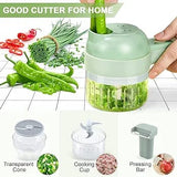 4-in-1 Handheld Electric Vegetable Cutter | Wireless Food Processor for Garlic, Chili, Onion, Ginger & More (Random Color)