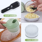 4-in-1 Handheld Electric Vegetable Cutter | Wireless Food Processor for Garlic, Chili, Onion, Ginger & More (Random Color)