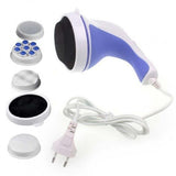 4-in-1 Relax & Spin Tone Vibration Electric Body Massager with Interchangeable Heads