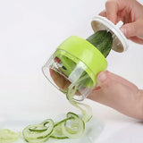 4in1 Vegetable Spiral Cutter – BPA-Free ABS Plastic & 304 Stainless Steel Blades