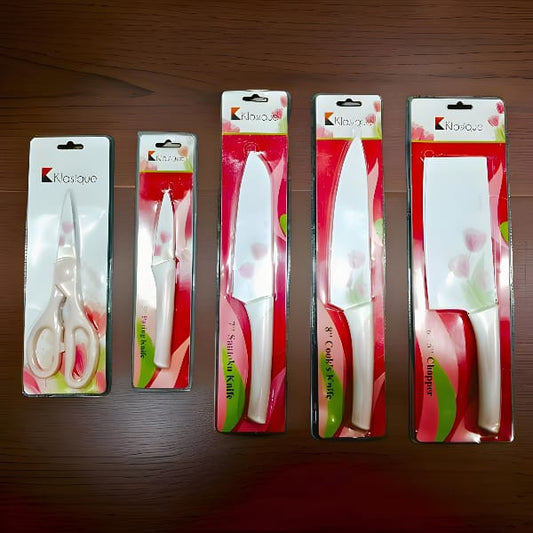 5-Piece Flower Coated Klasique Knives Set – High-Quality Kitchen Knife Set