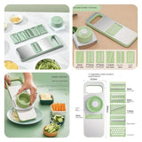 5-in-1 Stainless Steel Vegetable Cutter- Multifunctional Slicer and Peeler