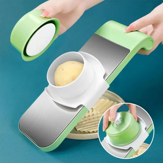 5-in-1 Stainless Steel Vegetable Cutter- Multifunctional Slicer and Peeler