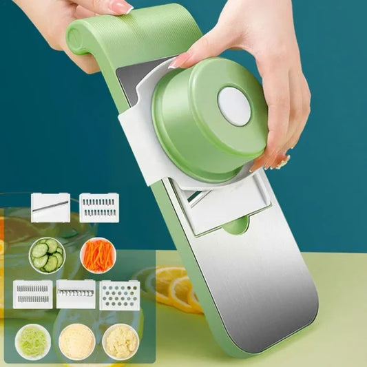 5-in-1 Stainless Steel Vegetable Cutter- Multifunctional Slicer and Peeler