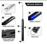 USB Rechargeable Arc Lighter Flameless Windproof Lighter with LED Battery Display & 360° Rotation for Aromatherapy