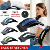 Back Stretcher Lumbar Support | Multi-Level Back Massager Device for Back Pain Relief