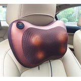 Electric Shiatsu Neck & Shoulder Massager Pillow with Heat | Car & Home Vibrating Infrared Therapy