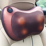 Electric Shiatsu Neck & Shoulder Massager Pillow with Heat | Car & Home Vibrating Infrared Therapy