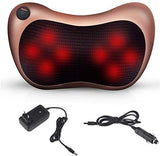 Electric Shiatsu Neck & Shoulder Massager Pillow with Heat | Car & Home Vibrating Infrared Therapy