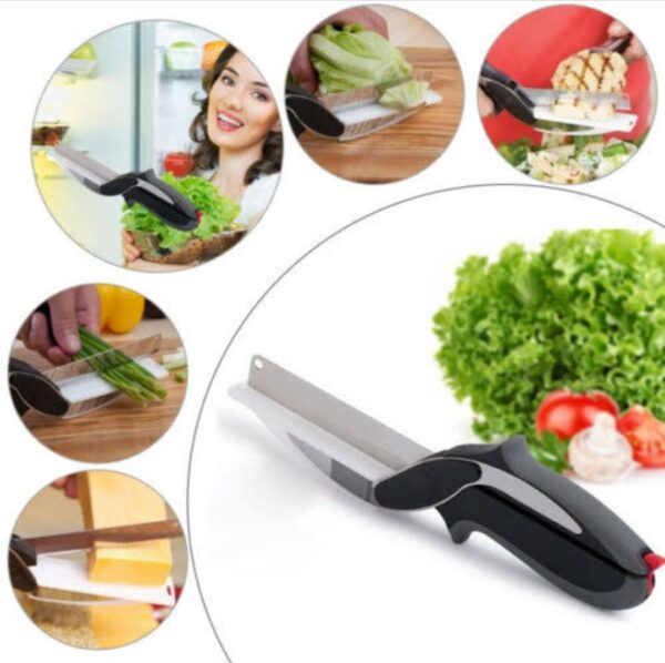 Clever Cutter 2-in-1 Knife & Cutting Board | Stainless Steel Utility Cutter for Smart Chopping