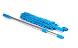 Fan Duster with Flexible Microfiber Head & Telescopic Stainless Steel Handle (Random Color)