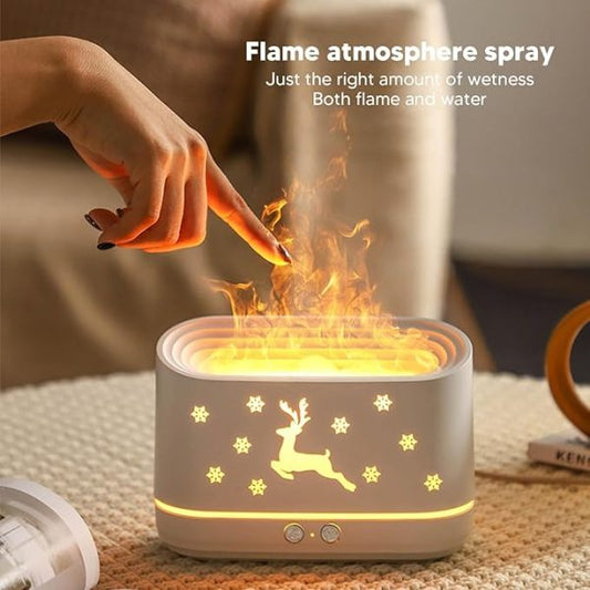 Flame Design Humidifier & Essential Oil Diffuser | Stylish Aromatherapy for Bedroom, Living Room & Office