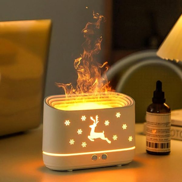 Flame Design Humidifier & Essential Oil Diffuser | Stylish Aromatherapy for Bedroom, Living Room & Office