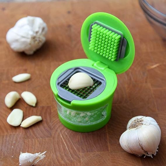 Garlic Cutter & Multi Crusher | Big Garlic, Chilli, and Dry Fruits Chopper with Peeler Kitchen Tool