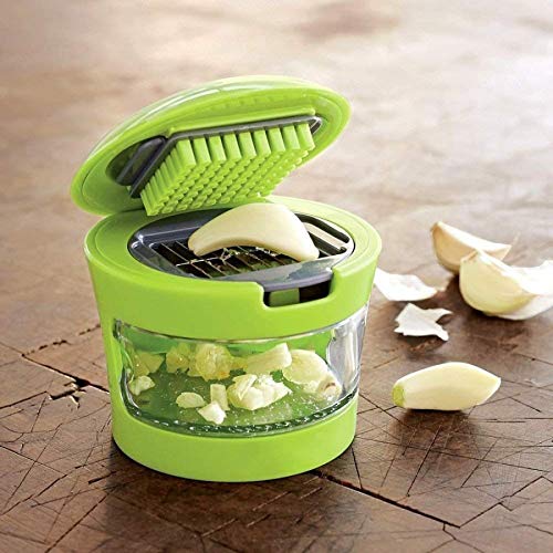 Garlic Cutter & Multi Crusher | Big Garlic, Chilli, and Dry Fruits Chopper with Peeler Kitchen Tool