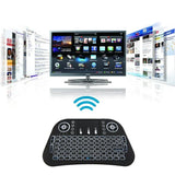 10 Mini Wireless Air Mouse with Touchpad | 7-Color Backlit Bluetooth 2.4GHz Remote Control"