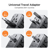 Universal 17W 4-Port Travel Adapter – Joyroom JR-TCW01 | All-in-One Charger for Worldwide Use