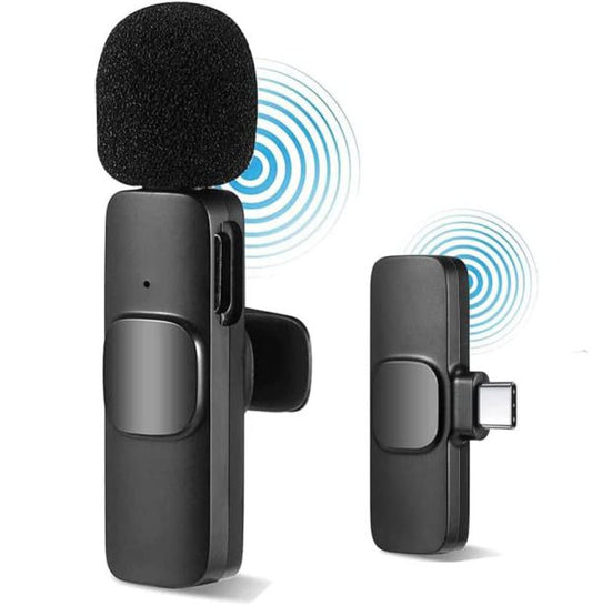 K8 Collar Wireless Microphone | Type-C Supported Clip-On Mic for Clear Audio Recording