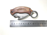 Karambit Knife with Wood Handle | Premium Folding Knife with Curved Claw Blade