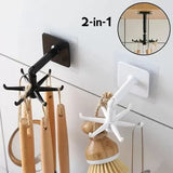 360° Rotatable Spoon Holder Stand – Punch-Free Wall-Mounted Kitchen Tool Rack (1pc)