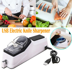 Electric Knife Sharpener | USB Rechargeable Scissor & Knife Sharpening Tool for Kitchen