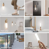 LED Wood Night Light with PIR Motion Sensor - USB Rechargeable Design