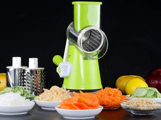 Manual Vegetable Drum Cutter Slicer | Multifunctional Round Slicer Kitchen Gadget