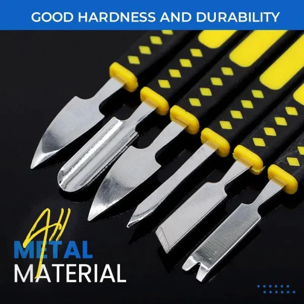 6-Piece Metal Crowbar Tool Set | Mini Disassemble Tools for Mobile & Electronic Repairs